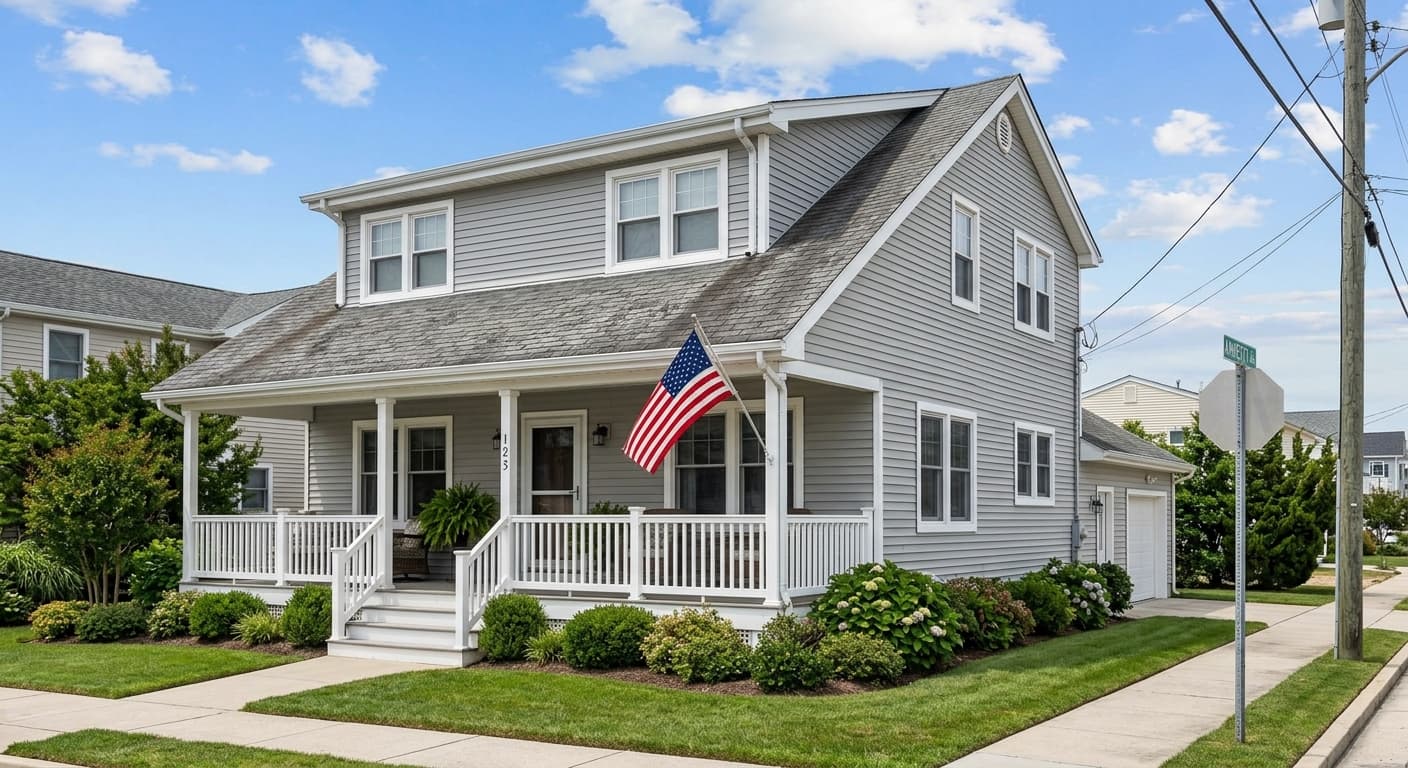Before — Complete Roof Replacement in Margate, NJ in Margate, Atlantic County, NJ: original condition before Synergy Property Development's work